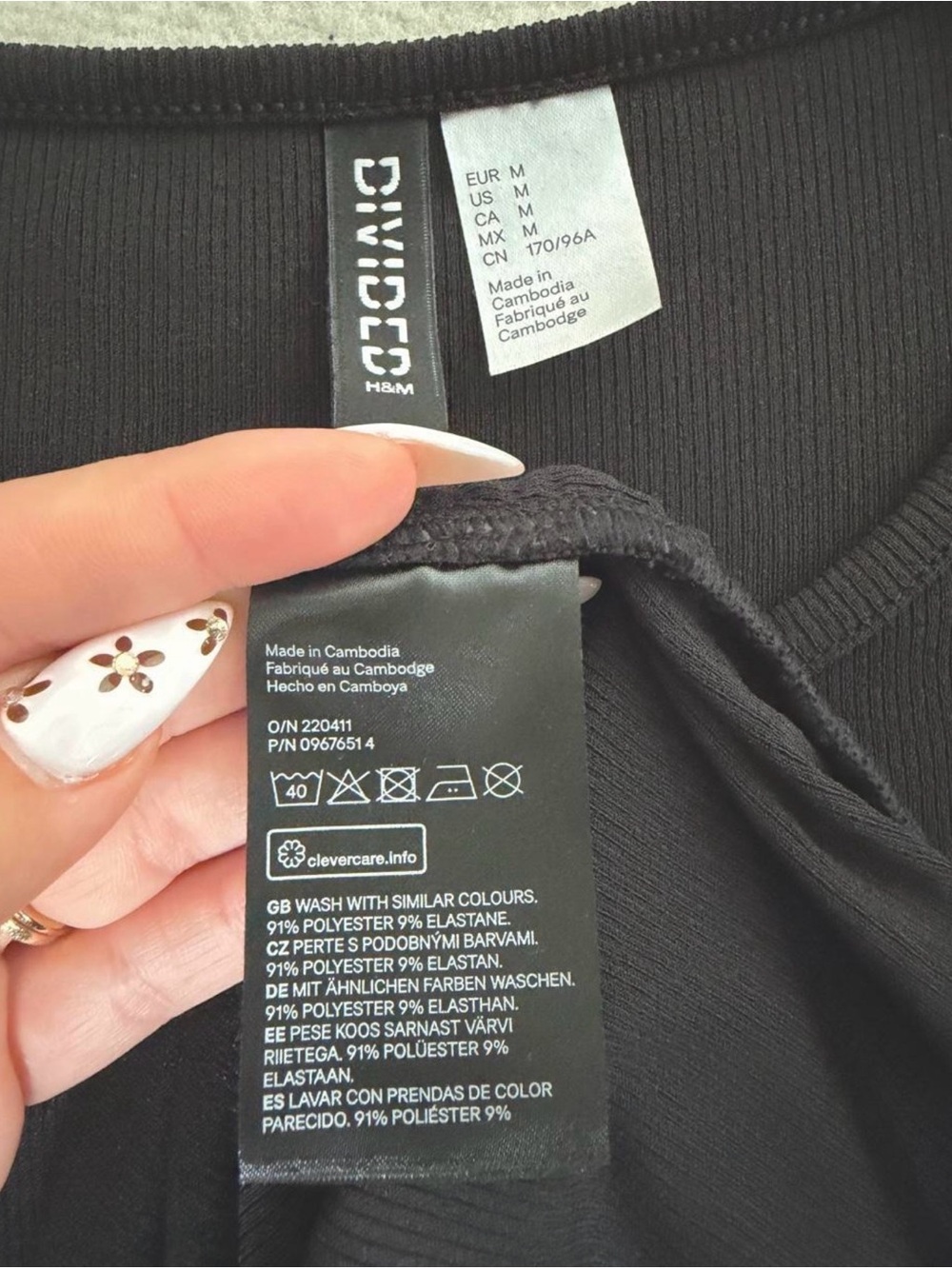 H&M Divided Ribbed Ruched Side Bodycon Mini Dress - Size M - Picture 6 of 6